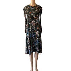 Zara A-Line Long Sleeve Floral Print Size XS Dress